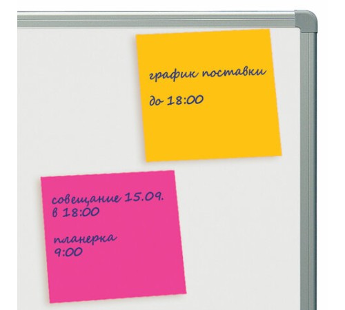Блок самоклеящийся (стикеры) STAFF НЕОНОВЫЙ, 76х76 мм, 400 листов, 5 цветов, 129351