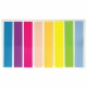 Закладки клейкие неоновые STAFF, 45х8 мм, 160 штук (8 цветов х 20 листов), на пластиковом основании, 129354