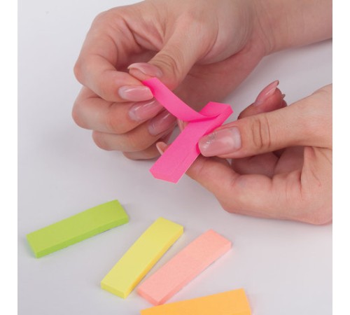 Закладки клейкие неоновые STAFF бумажные, 50х14 мм, 250 штук (5 цветов х 50 листов), 129359