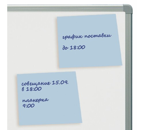 Блок самоклеящийся (стикеры) STAFF, 76х76 мм, 100 листов, голубой, 129362