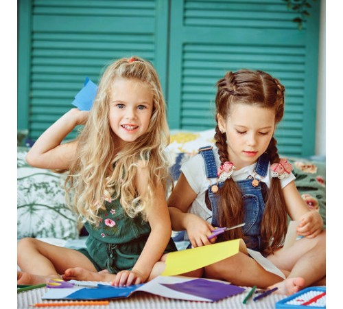 Цветная бумага, А4, ФЛУОРЕСЦЕНТНАЯ МЕЛОВАННАЯ (глянцевая), ВОЛШЕБНАЯ, 8 листов 8 цветов, на скобе, 200х280 мм, ЮНЛАНДИЯ, 129545