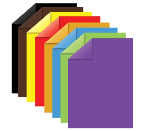 Цветная бумага, А4, 2-сторонняя мелованная (глянцевая), 16 листов 8 цветов, на скобе, ЮНЛАНДИЯ, 200х280 мм, 