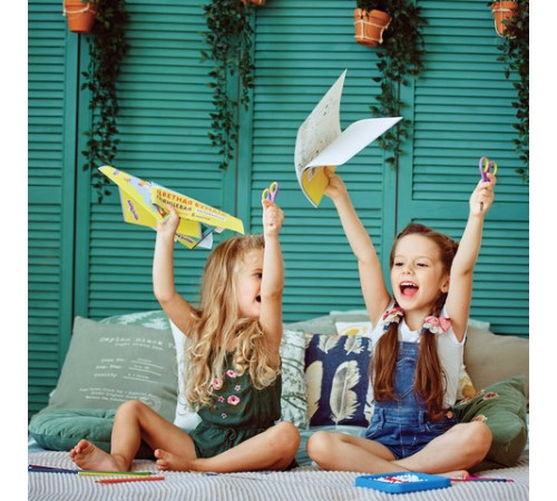 Цветная бумага, А4, мелованная (глянцевая), 16 листов 8 цветов, на скобе, ЮНЛАНДИЯ, 200х280 мм, 