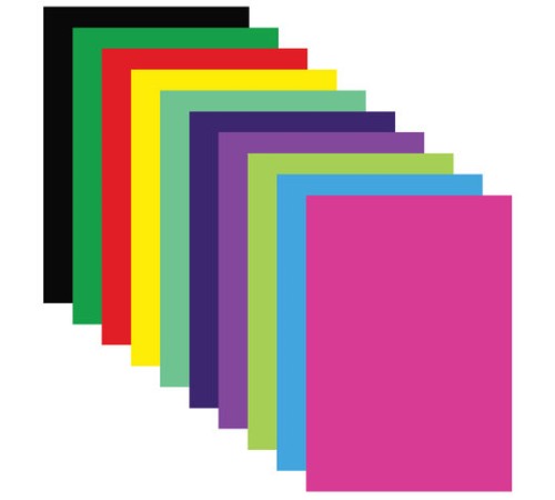 Цветная бумага, А4, мелованная (глянцевая), 20 листов 10 цветов, в папке, ОСТРОВ СОКРОВИЩ, 200х280 мм, 129554