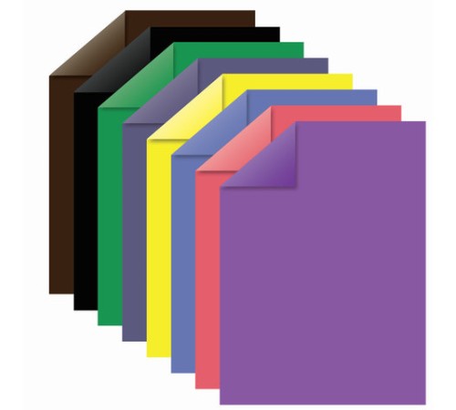 Цветная бумага, А4, 2-сторонняя офсетная, 16 листов 8 цветов, на скобе, ЮНЛАНДИЯ, 200х280 мм (2 вида), 129558