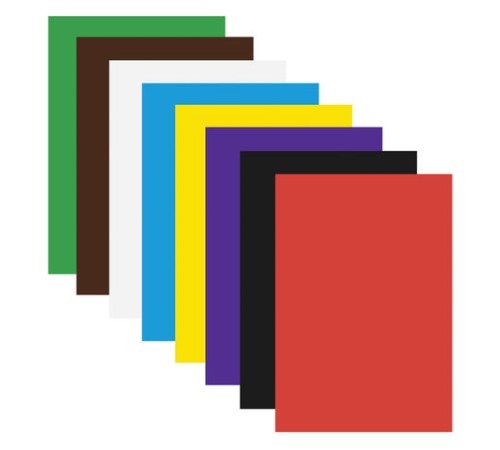 Картон цветной А4 МЕЛОВАННЫЙ (глянцевый), 8 листов 8 цветов, в папке, ЮНЛАНДИЯ, 200х290 мм, 