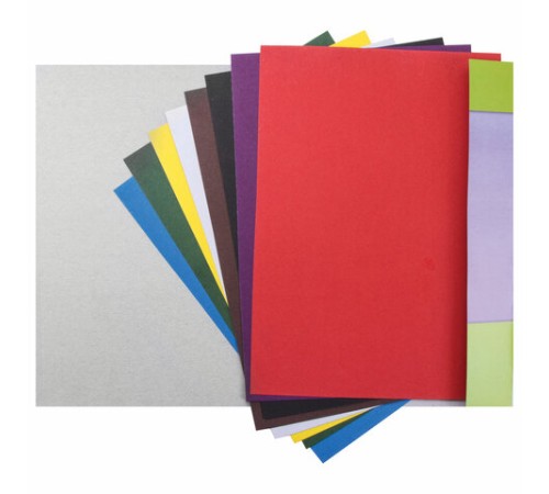 Картон цветной А4 немелованный (матовый), 8 листов 8 цветов, в папке, ЮНЛАНДИЯ, 200х290 мм, 