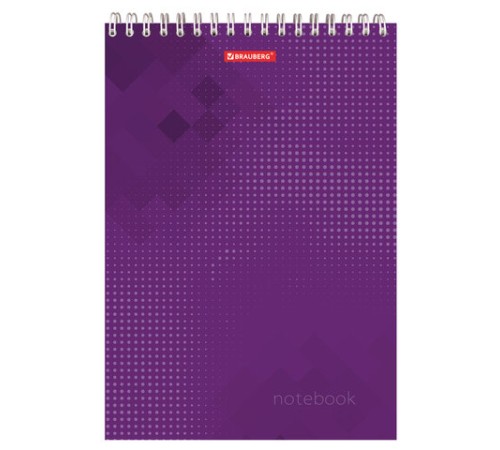 Блокнот БОЛЬШОЙ ФОРМАТ А4 200х290 мм, 80 л., гребень, картон, жесткая подложка, клетка, BRAUBERG, 
