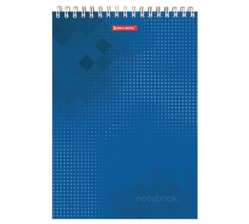 Блокнот БОЛЬШОЙ ФОРМАТ А4 200х290 мм, 80 л., гребень, картон, жесткая подложка, клетка, BRAUBERG, 