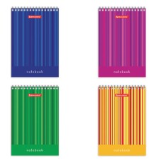 Блокнот МАЛЫЙ ФОРМАТ А6 97х145 мм, 40 л., гребень, картон, клетка, BRAUBERG, 