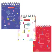 Блокнот МАЛЫЙ ФОРМАТ А7 75х105 мм, 40 л., гребень, картон, клетка, BRAUBERG, 