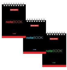 Блокнот МАЛЫЙ ФОРМАТ А7 75х105 мм, 40 л., гребень, картон, клетка, BRAUBERG, 