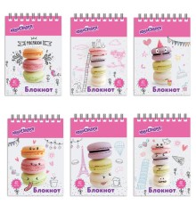 Блокнот МАЛЫЙ ФОРМАТ А7 75х105 мм, 40 л., гребень, картон, клетка, ЮНЛАНДИЯ, 