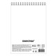 Блокнот А5 146х205 мм, 80 л., гребень, картон, подложка, клетка, ОФИСМАГ, красный, 129869