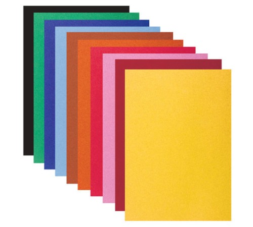 Цветная бумага МАЛОГО ФОРМАТА, А5, БАРХАТНАЯ, 10 листов, 10 цветов, 110 г/м2, ЮНЛАНДИЯ, 129875