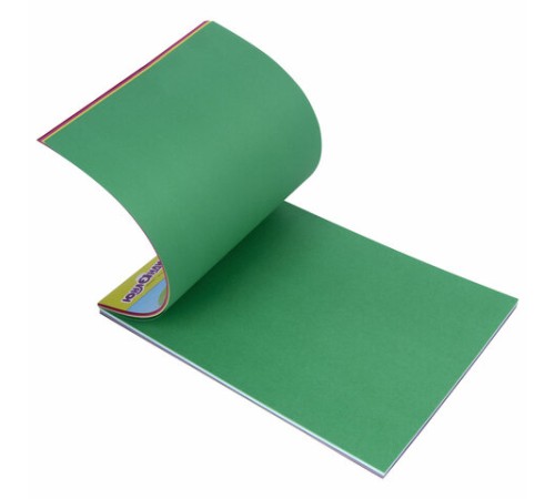 Картон цветной А4, ТОНИРОВАННЫЙ В МАССЕ, 48 листов, 12 цветов, склейка, 180 г/м2, ЮНЛАНДИЯ, 210х297 мм, 129877