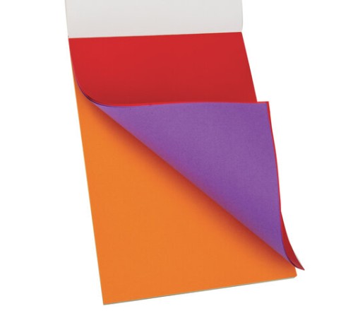 Цветная бумага А4, ТОНИРОВАННАЯ В МАССЕ, 40 листов 8 цветов, склейка, 80 г/м2, ЮНЛАНДИЯ, 210х297 мм, 129890