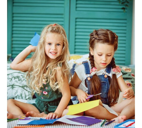 Цветная бумага А4, ТОНИРОВАННАЯ В МАССЕ, 40 листов 8 цветов, склейка, 80 г/м2, ЮНЛАНДИЯ, 210х297 мм, 129890