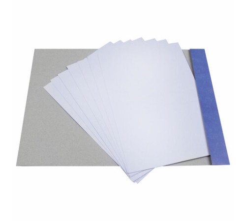 Картон белый А4 немелованный (матовый), 8 листов, в папке, ПИФАГОР, 200х290 мм, 