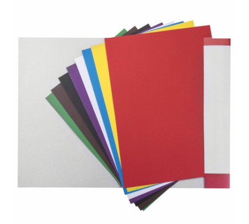 Картон цветной БОЛЬШОГО ФОРМАТА, А3 немелованный (матовый), 8 листов 8 цветов, BRAUBERG, (297х420 мм), 
