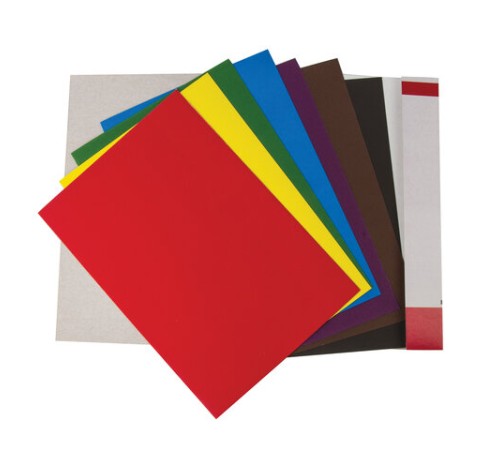 Картон цветной А4 немелованный (матовый), 8 листов 8 цветов, в папке, BRAUBERG, 200х290 мм, 
