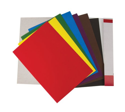Картон цветной А4 немелованный (матовый), 8 листов 8 цветов, в папке, BRAUBERG, 200х290 мм, 