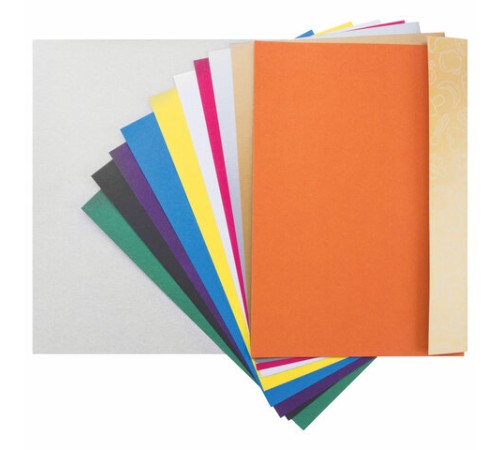 Картон цветной А4 немелованный (матовый), ВОЛШЕБНЫЙ, 10 листов 10 цветов, в папке, ПИФАГОР, 200х290 мм, 