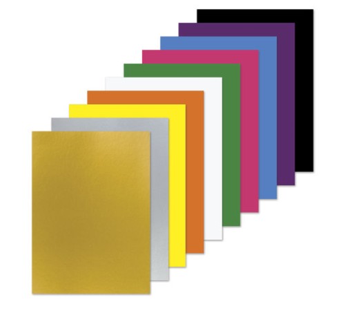 Картон цветной А4 немелованный (матовый), ВОЛШЕБНЫЙ, 10 листов 10 цветов, в папке, ПИФАГОР, 200х290 мм, 