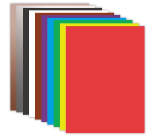 Картон цветной А4 МЕЛОВАННЫЙ (глянцевый), ВОЛШЕБНЫЙ, 10 листов, 10 цветов, в папке, BRAUBERG, 200х290 мм, 