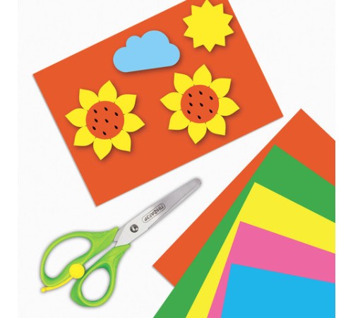 Картон цветной А4 МЕЛОВАННЫЙ (глянцевый), ФЛУОРЕСЦЕНТНЫЙ, 10 листов 5 цветов, в папке, BRAUBERG, 200х290 мм, 