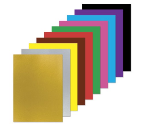 Цветная бумага А4 2-сторонняя офсетная ВОЛШЕБНАЯ, 16 листов 10 цветов, на скобе, BRAUBERG, 200х275 мм, 