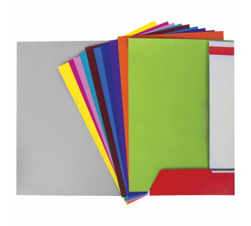 Цветная бумага А4 ДВУХЦВЕТНАЯ МЕЛОВАННАЯ, 10 листов, 20 цветов, в папке, BRAUBERG, 200х280 мм, 