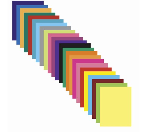 Цветная бумага А4 мелованная (глянцевая), 24 листа 24 цвета, на скобе, BRAUBERG, 200х280 мм, 