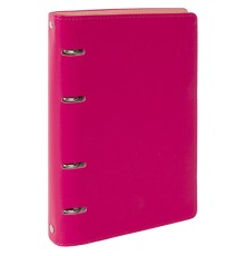 Тетрадь на кольцах А5 (180х220 мм), 120 листов, под кожу, клетка, BRAUBERG 