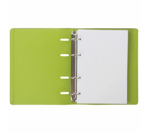 Тетрадь на кольцах А5 (180х220 мм), 120 листов, под кожу, клетка, BRAUBERG 