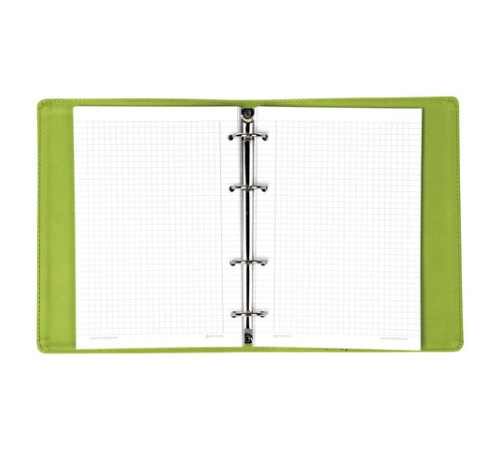 Тетрадь на кольцах А5 (180х220 мм), 120 листов, под кожу, клетка, BRAUBERG 