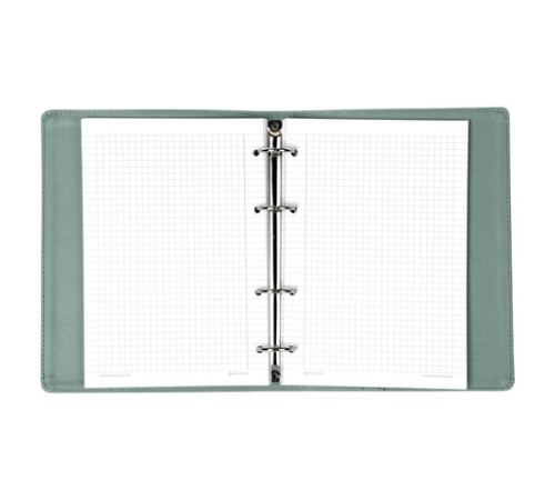 Тетрадь на кольцах А5 (180х220 мм), 120 листов, под кожу, клетка, BRAUBERG 