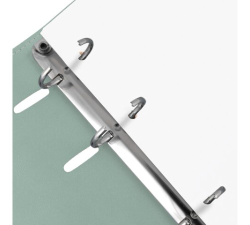 Тетрадь на кольцах А5 (180х220 мм), 120 листов, под кожу, клетка, BRAUBERG 