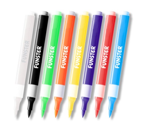 Аквагрим аквамаркеры для лица и тела, 8 цветов, FUNSTER (ФАНСТЕР), 152608
