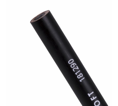 Карандаш (1 штука) угольный BRAUBERG ART CLASSIC, МЯГКИЙ, круглый, корпус черный, заточенный, 181290