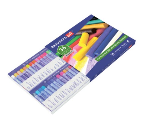 Пастель масляная художественная BRAUBERG ART CLASSIC, 36 цветов, круглое сечение, 181449