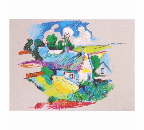 Пастель масляная художественная BRAUBERG ART CLASSIC, УТОЛЩЕННАЯ, 12 цветов, круглое сечение, 181450