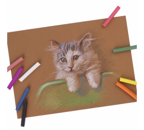 Пастель сухая художественная BRAUBERG ART DEBUT, 18 цветов, круглое сечение, 181460