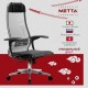 Кресло офисное МЕТТА "К-4-Т" хром, прочная сетка, сиденье и спинка регулируемые, серое