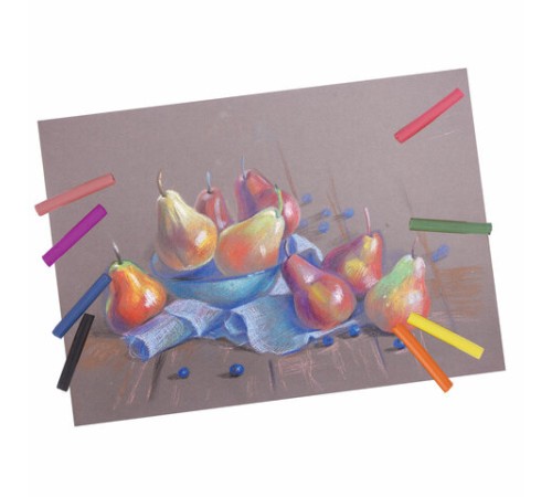 Пастель сухая художественная BRAUBERG ART DEBUT, 54 цвета, круглое сечение, 181462