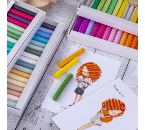 Пастель сухая художественная BRAUBERG ART DEBUT, 72 цвета, круглое сечение, 181463