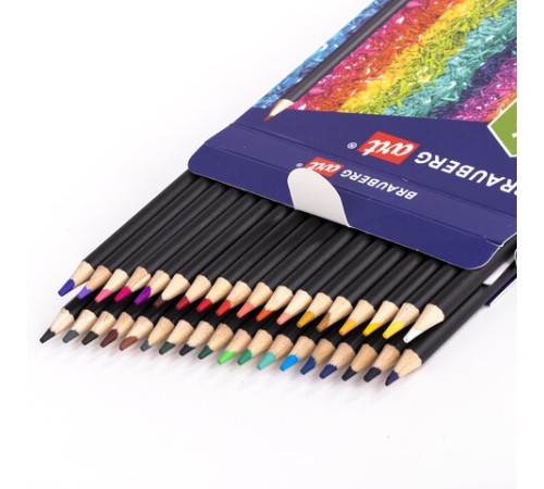 Карандаши художественные цветные BRAUBERG ART CLASSIC, 36 цветов, МЯГКИЙ грифель 3,3 мм, 181538