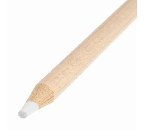 Карандаши МЕЛОВЫЕ художественные белые, НАБОР 12 шт., BRAUBERG ART CLASSIC, грифель 4 мм, 181897