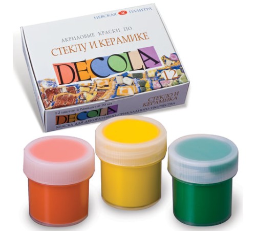 Краски акриловые по стеклу и керамике 