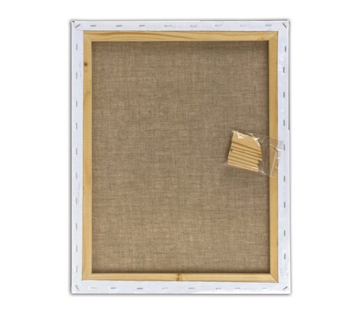 Холст на подрамнике BRAUBERG ART CLASSIC, 40х50см, грунт., 45%хлоп., 55%лен, среднее зерно, 190636